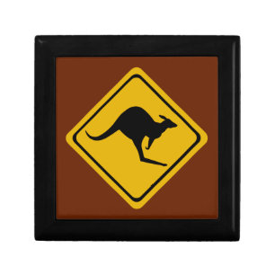 kangaroo road sign jewelry box