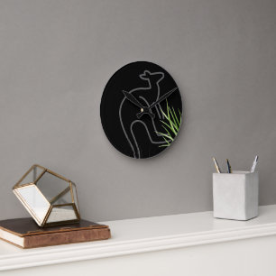 Kangaroo Round Clock