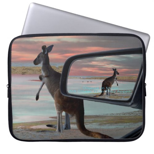 Kangaroo Sea Breezes Illusion Art Laptop Sleeve
