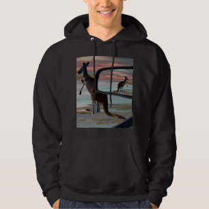 Kangaroo Seaside Breezes Illusion Art, Hoodie