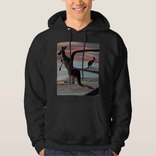Kangaroo Seaside Breezes Illusion Art Hoodie