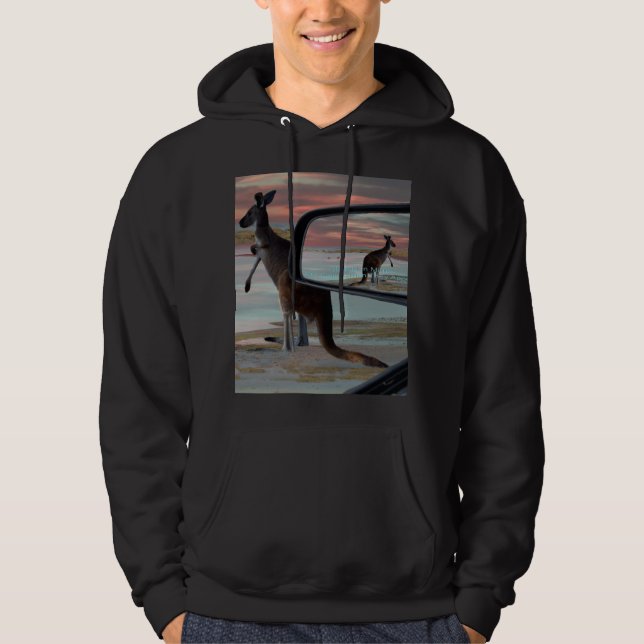 Kangaroo Seaside Breezes Illusion Art, Hoodie (Front)