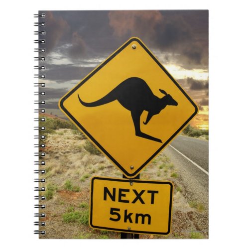 Kangaroo sign Australia Notebook
