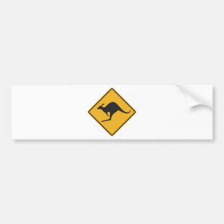 Kangaroo sign bumper sticker