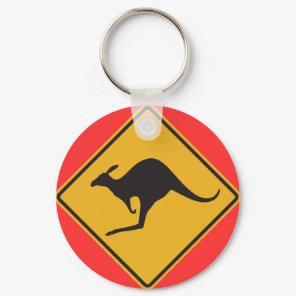 Kangaroo sign keychain