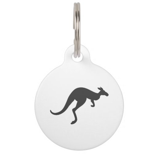 kangaroo silhouette _ Choose background color Pet ID Tag