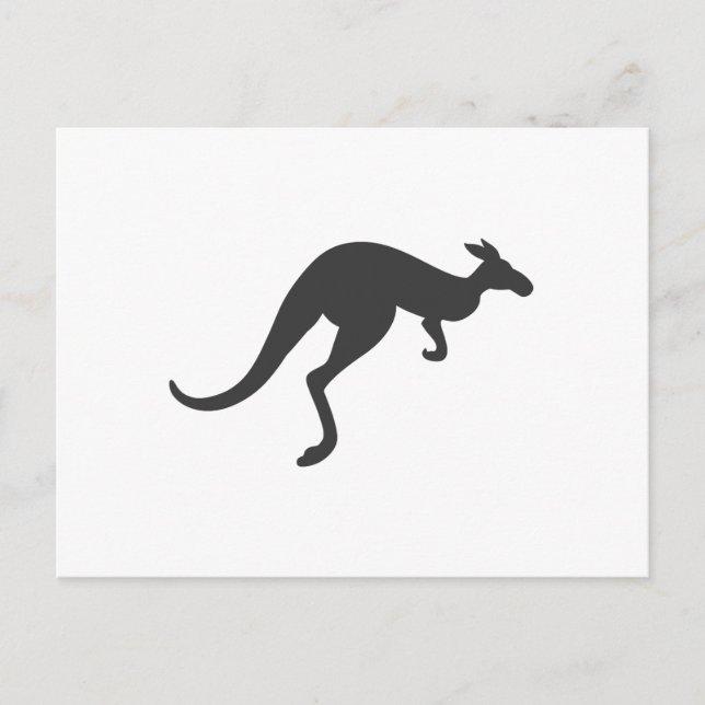 kangaroo silhouette - Choose background color Postcard (Front)