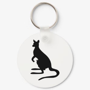 Kangaroo Silhouette Keychain