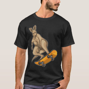 Kangaroo Skater Skateboard Sports T-Shirt