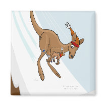 Kangaroo Ski Jump Magnet