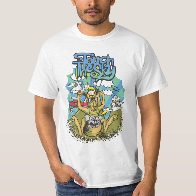 Kangaroo Sky Dive Adventure Tee (Front)