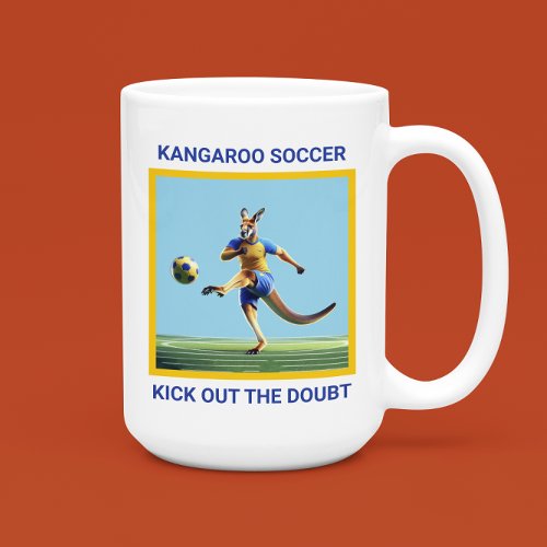 KANGAROO SOCCER KICK OUT THE DOUBT MUG