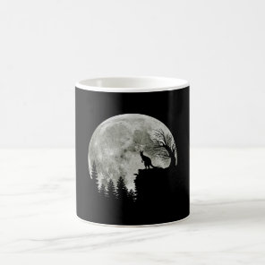 Kangaroo Stand On Mountain Spooky Halloween Moon Coffee Mug