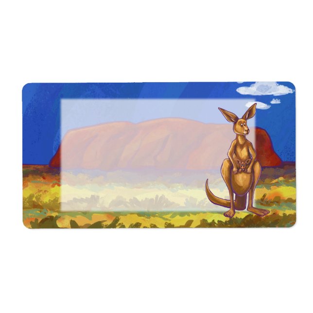 Kangaroo Stationery Label (Front)