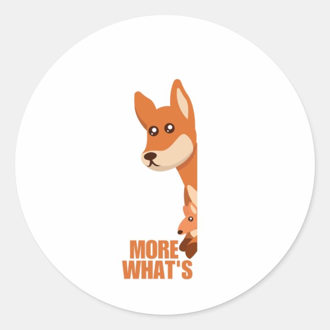 Kangaroo sticker Kangaroosal Stikkers What More (Front)