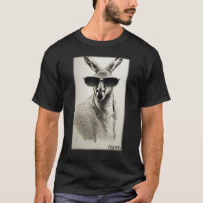 Kangaroo sunglasses zoo animals nature wildlife Au T-Shirt