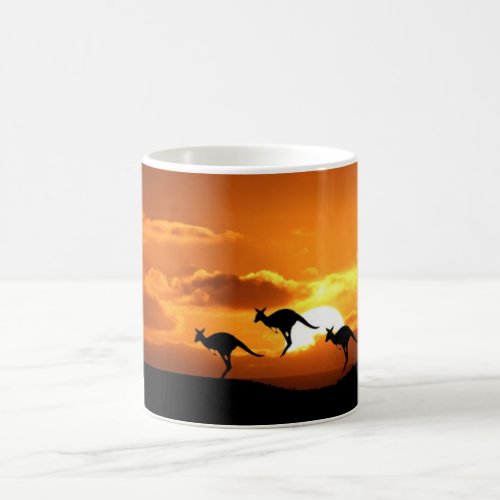 Kangaroo Sunset Coffee Mug