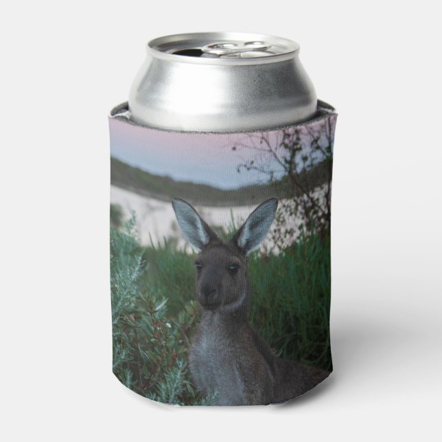 Kangaroo Sunset Coffin Bay National Park Australia Can Cooler (Can Front)