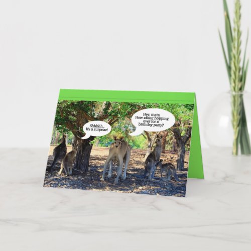 Kangaroo Surprise Birthday Party Invitation