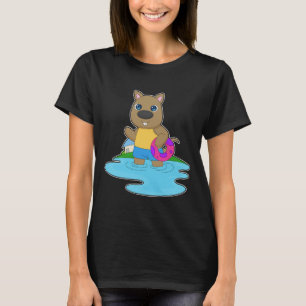 Kangaroo Swimming Inflatable float Summer T-Shirt