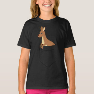kangaroo t-shirt little joey in a pocket tshirt
