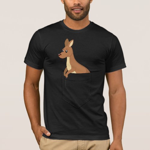 kangaroo t_shirt  little joey in a pocket tshirt