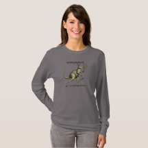 Kangaroo Tennis Player-Funny Animal Art