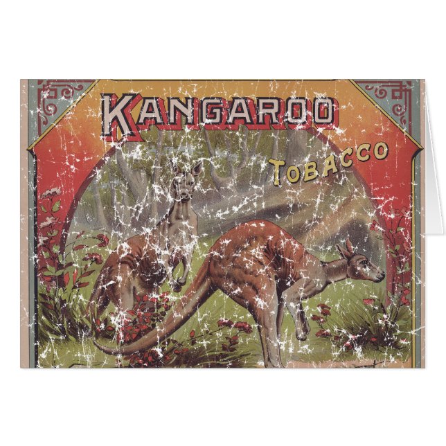 Kangaroo Tobacco 1900 - distressed Cards (Front Horizontal)