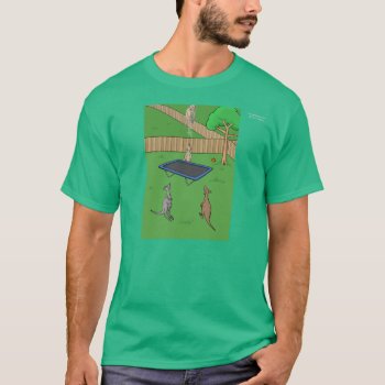 Kangaroo Trampoline Bounce T Shirt by Thingsesque at Zazzle