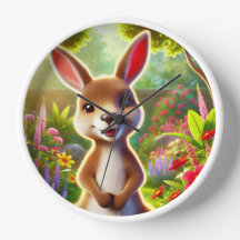Kangaroo wall clock