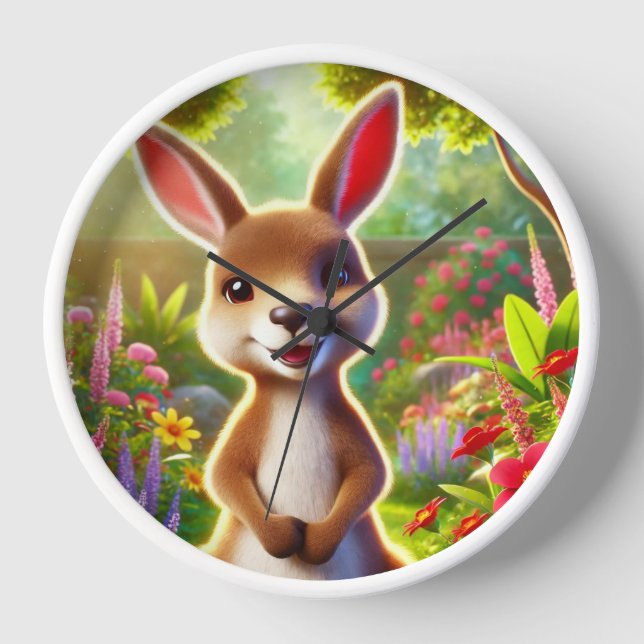 Kangaroo wall clock  (Front)