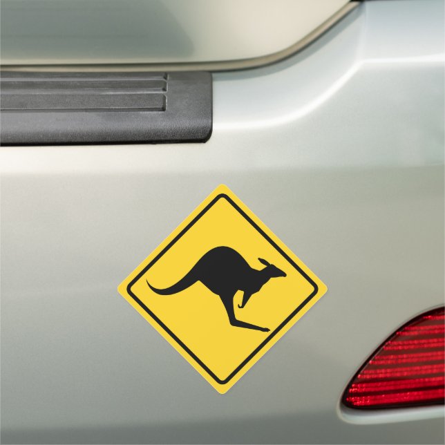 Kangaroo Warning Sign (In Situ)