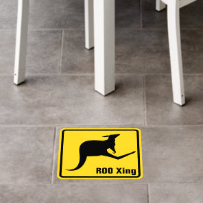 Kangaroo Warning Sign Floor Decals