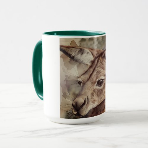 Kangaroo Watercolor Art  Mug