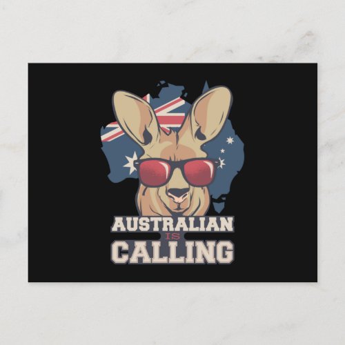 Kangaroo wearing sunglasses Australian is calling Postcard