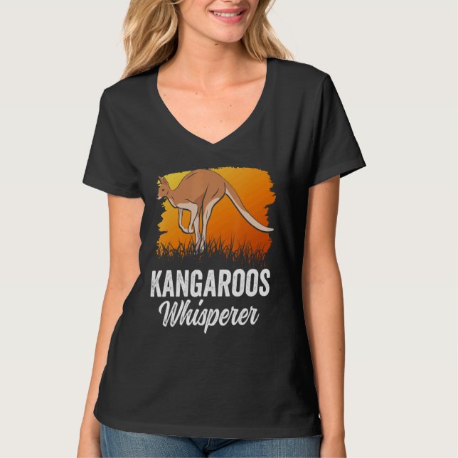 Kangaroo Whisperer Kangaroos Animal  Australia T-Shirt (Front)