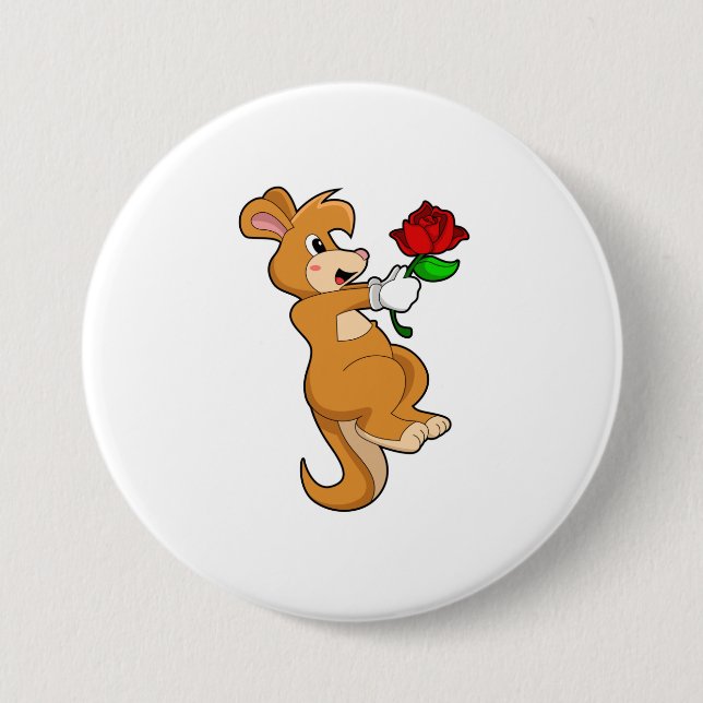 Kangaroo with Flower Button (Front)
