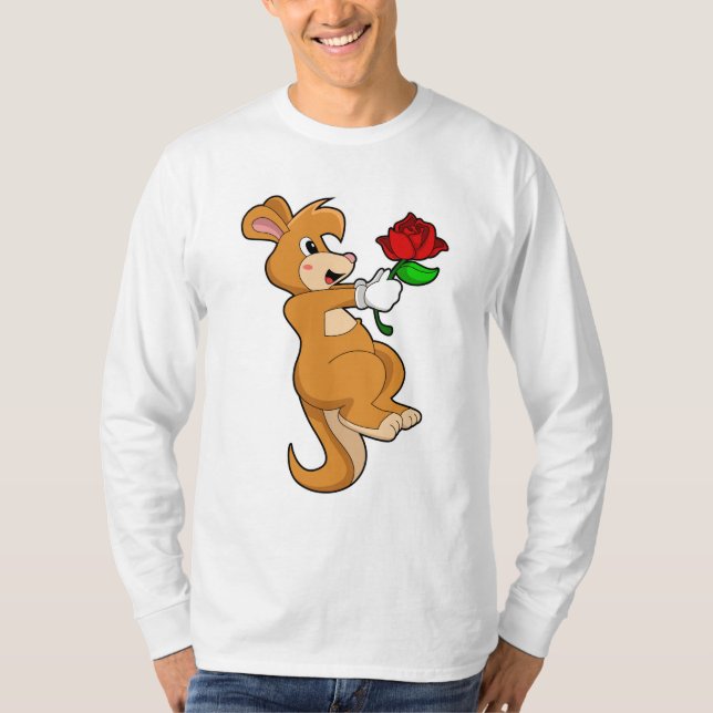 Kangaroo with Flower T-Shirt (Front)