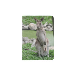 Kangaroo with Joey Passport Holder