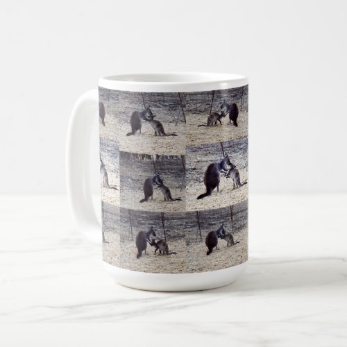 Kangaroos A Mothers Love Photo Collage   Coffee Mug