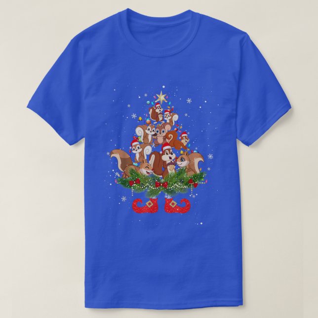 Kangaroos Christmas Tree Lights Funny Santa Hat Lo T-Shirt (Design Front)