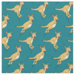 Kangaroos Cute Kids Cartoon Fabric