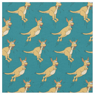 Kangaroos Cute Kids Cartoon Fabric