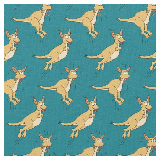Kangaroos Cute Kids Cartoon Fabric