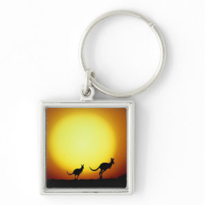 Kangaroos in the Australian Outback Keychain