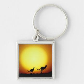 Kangaroos in the Australian Outback Keychain