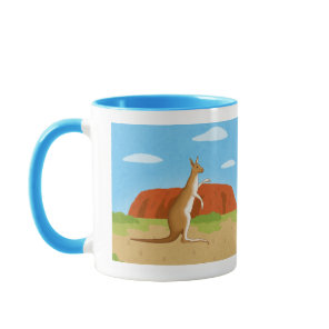 Kangaroos Mug in the forest