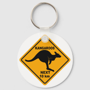 Kangaroos Next 10 km Keychain