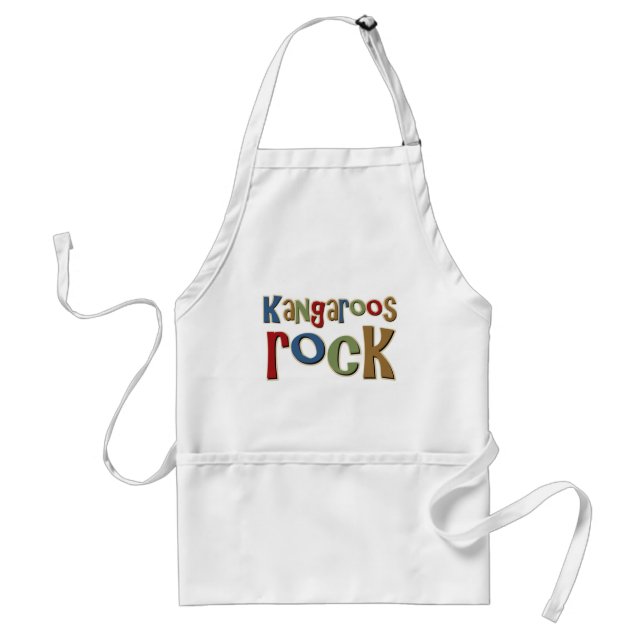 Kangaroos Rock Adult Apron (Front)