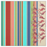Kangaroos &amp; Stripes Pattern + your ideas Fabric